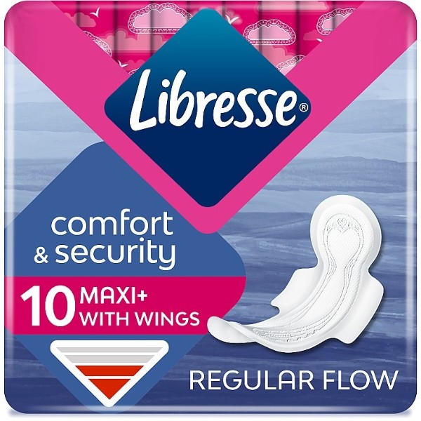 Фото - Прокладки гігієнічні Libresse Maxi Normal Wing 10 шт. (7310790088137)