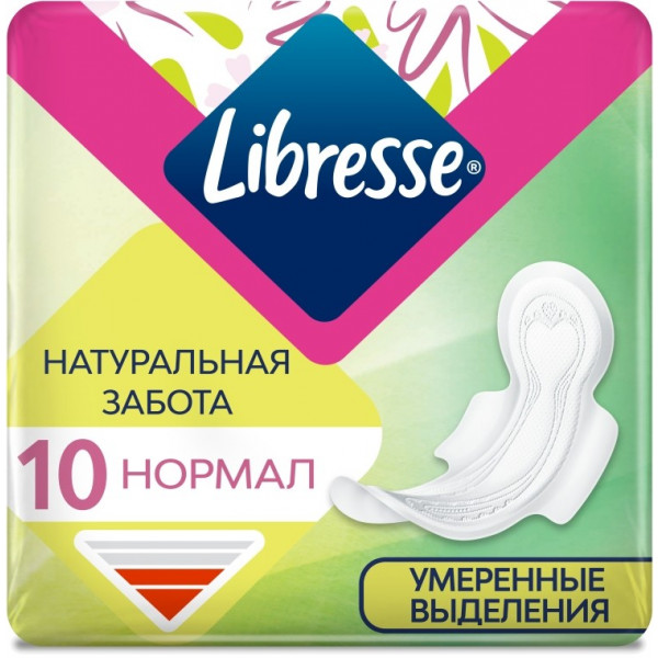 Фото - Прокладки гигиенические Libresse Natural Care Ultra Clip Normal 3 мм 10 шт. (7322540523300)