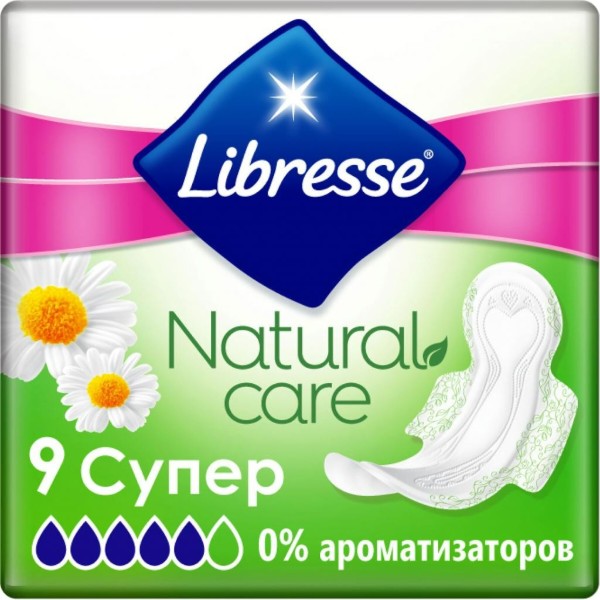 Фото - Прокладки гігієнічні Libresse Natural Care Ultra Super 9шт