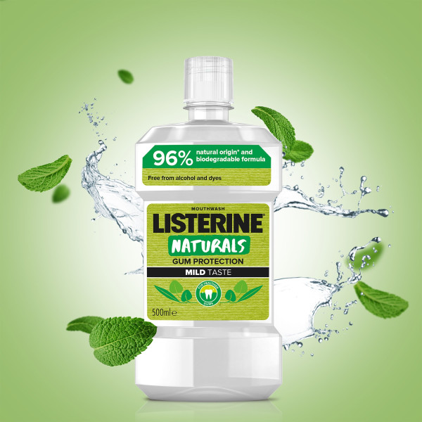 Фото - Ополіскувач для порожнини рота Listerine Naturals 500 мл (3574661657462)