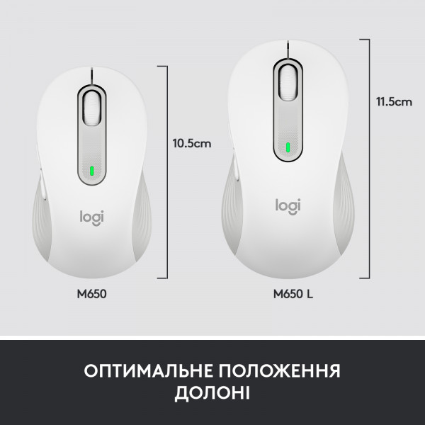 Фото - Миша бездротова Logitech Signature M650 for Business Large Off-White (910-006349)