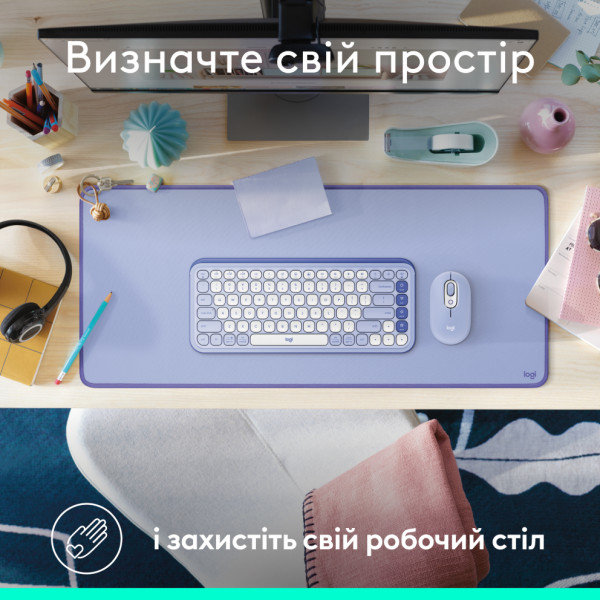 Фото - Коврик для мыши Logitech Desk Mat Studio Series - Lilac (956-000149)