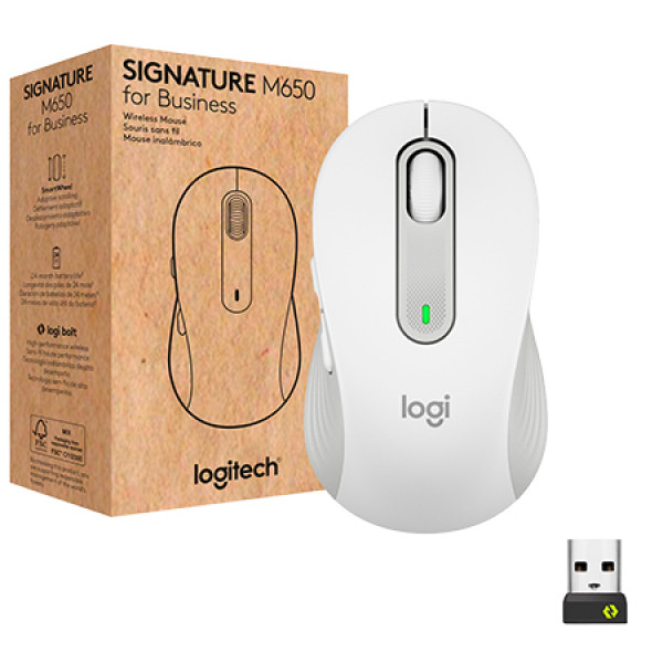 Фото - Миша бездротова Logitech Signature M650 for Business Large Off-White (910-006349)