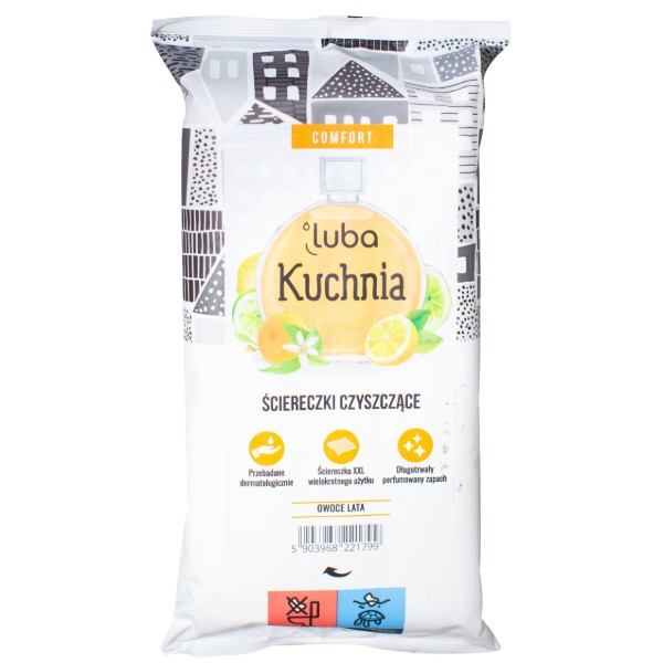 Фото - Салфетка бытовая Luba Comfort для уборки кухни парфюмированные 32 шт. (LCWWCKP32)