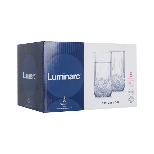 Фото - Набір склянок Luminarc Brighton 6х310 мл (N1307)