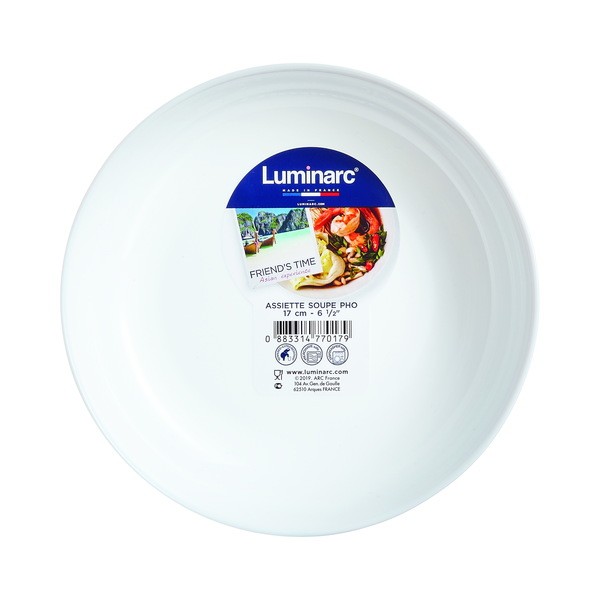 Фото - Тарелка обеденная Luminarc Friends Time White 17 см (P6280)
