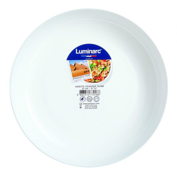 Фото - Тарілка обідня Luminarc Friends Time White 22 см (P6281)