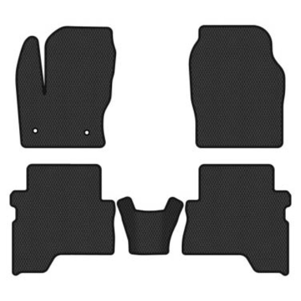 Фото - Килимки ворсові в салон авто EVAtech Standard для Ford C-Max (C344) (2 clips) 2010-2019 2 покоління Minivan EU чорний кант FD12377C5FC2VEB
