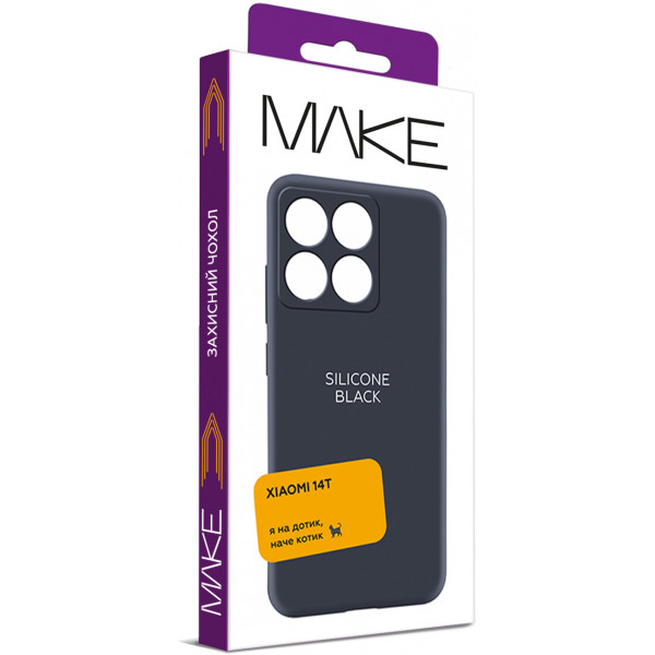 Фото - Чохол для смартфону MAKE Silicone Xiaomi 14T Titan Black (MCL-X14TBK)
