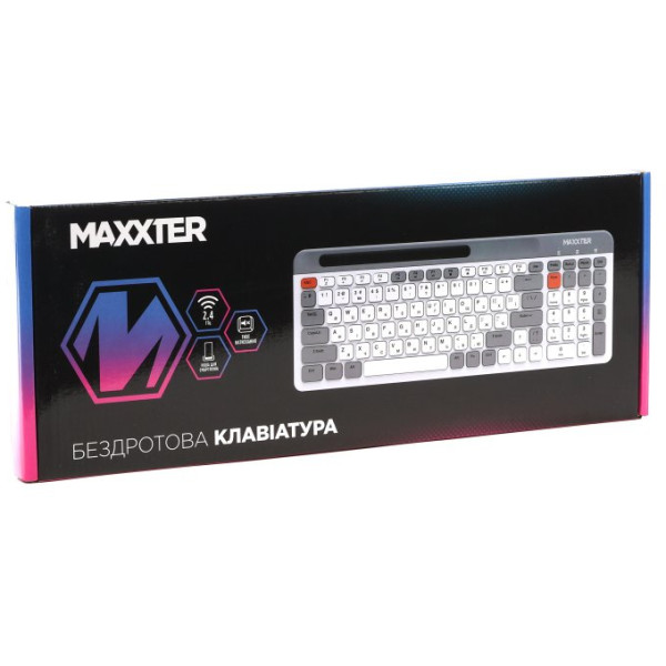 Фото - Клавіатура бездротова Maxxter KBW-02G-UA