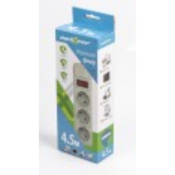 Фото - Сетевой фильтр Maxxter SPM3-G-15G 3 розетки, 4.5m White