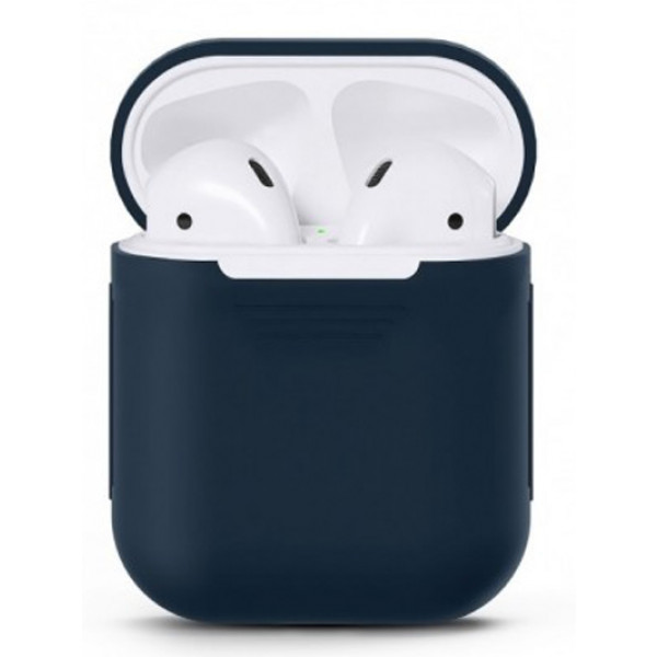 Фото - Уценка - Чехол для наушников MakeFuture Apple AirPods 1/2 Silicone Blue (MCL-AA1/2BL)
