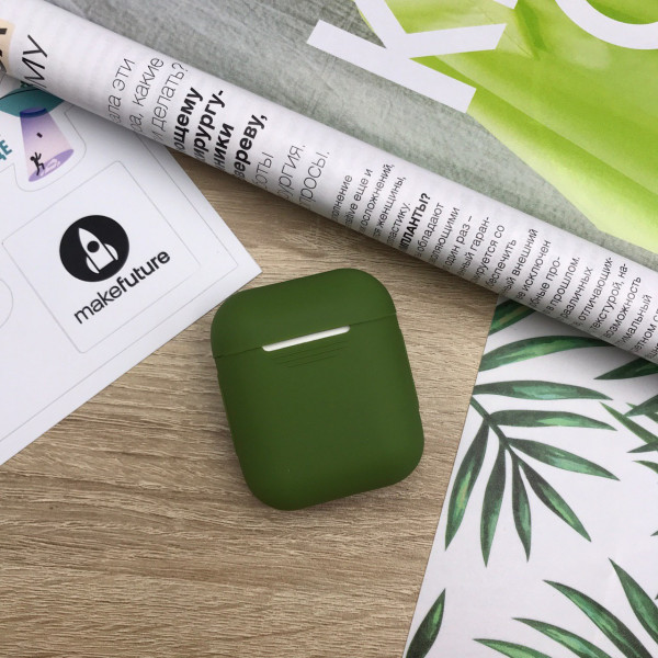 Фото - Чехол для наушников MakeFuture Apple AirPods 1/2 Silicone Green (MCL-AA1/2GN)