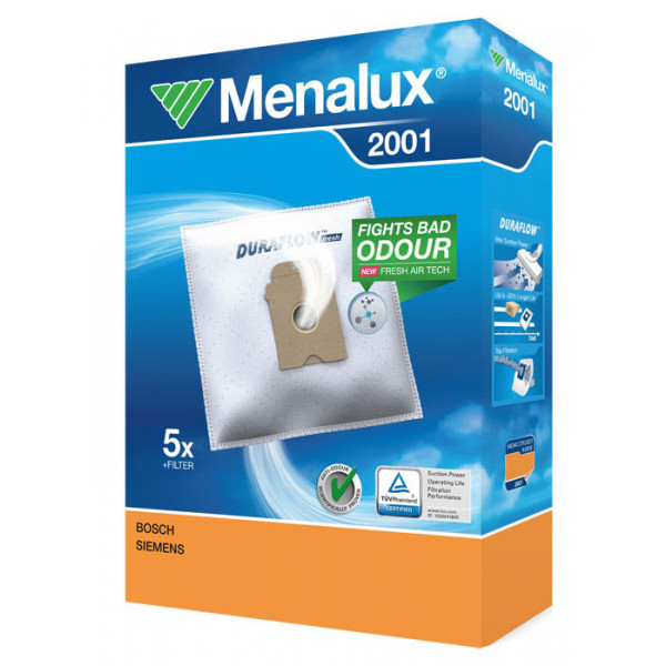Фото - Набір мішків багаторазових + фільтр для пилососа Menalux 2001