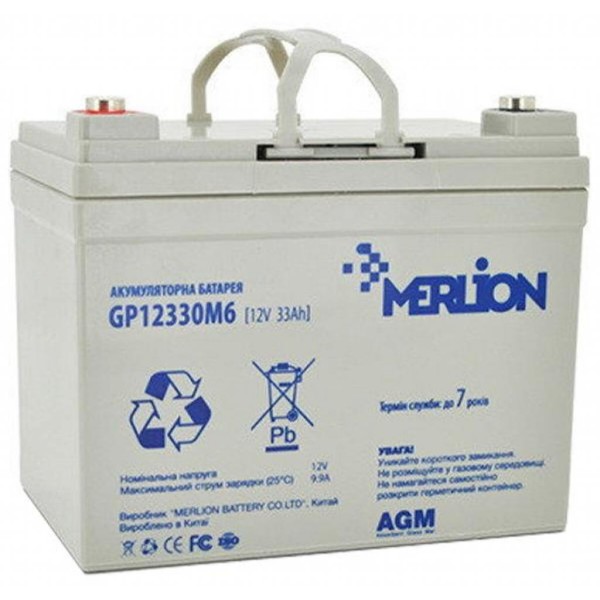 Фото - Акумулятор для ДБЖ Merlion 12V-33Ah (GP12330M6)
