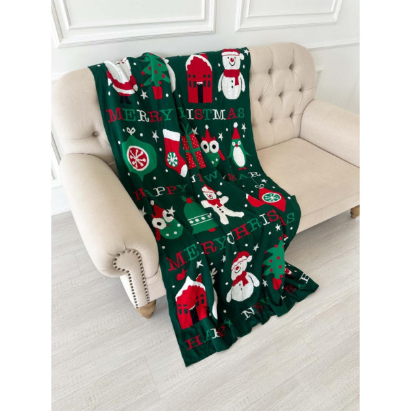 Фото - Плед полуторний Прованс Merry Chistmas 130х170 см (032465)