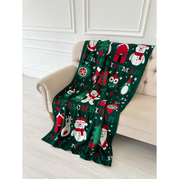 Фото - Плед полуторний Прованс Merry Chistmas 130х170 см (032465)