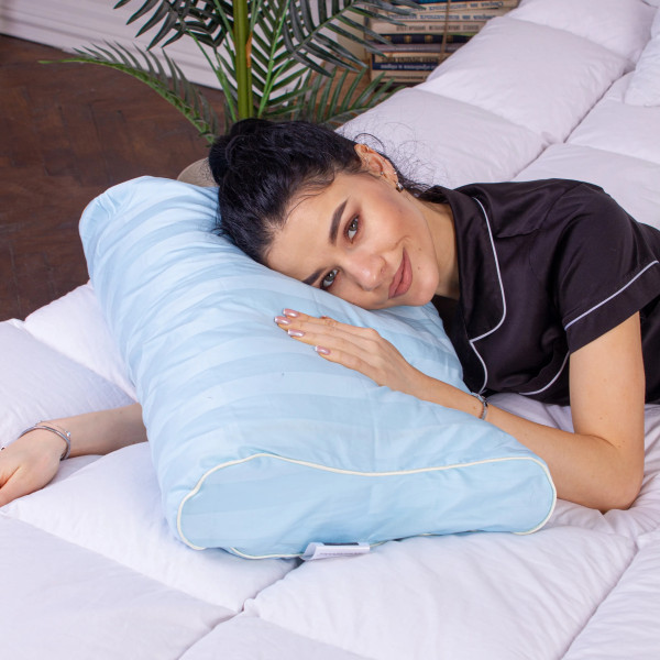 Фото - Подушка ортопедична MirSon №4233 Noble Stripe Valentino 58х40х10.5 см (2200006424505)