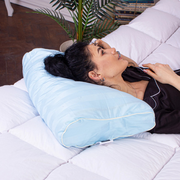 Фото - Подушка ортопедична MirSon №4233 Noble Stripe Valentino 58х40х10.5 см (2200006424505)