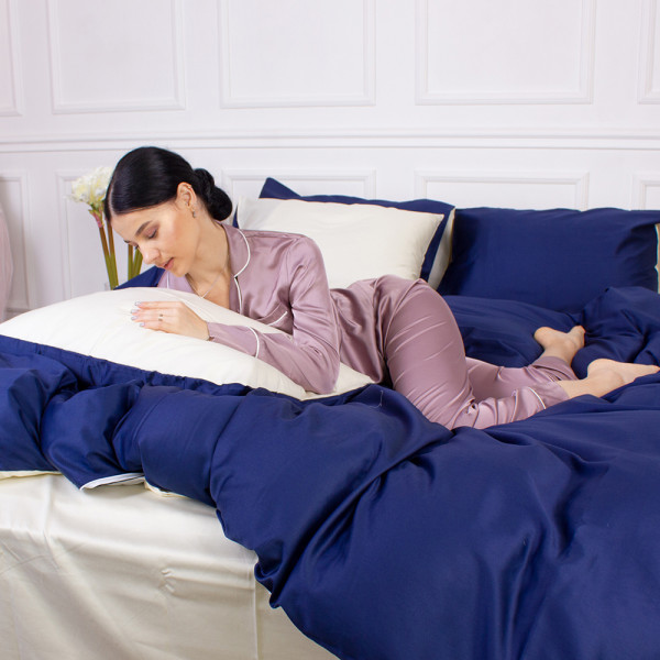 Фото - Комплект постільної білизни MirSon Сатин Morning sea 0001+4052 200х220 см (2200000688682)