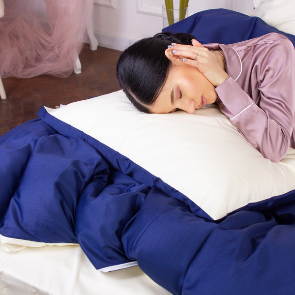 Фото - Комплект постільної білизни MirSon Сатин Morning sea 0001+4052 200х220 см (2200000688682)