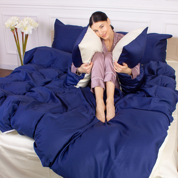 Фото - Комплект постільної білизни MirSon Сатин Morning sea 0001+4052 200х220 см (2200000688682)