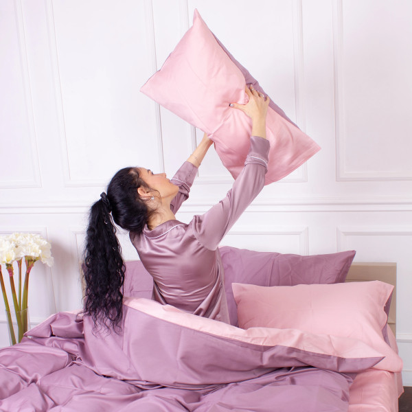 Фото - Наволочка MirSon Сатин 0199+0231 Violet 70х70 (2200001217959)