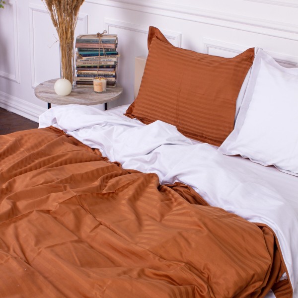 Фото - Комплект постельного белья детский MirSon Satin Stripe 30-0005 + 30-0001 Batul 110х140 (2200005246368)