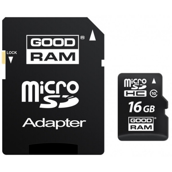 Фото - Карта пам'яті Goodram microSDHC 16 GB Class 10 UHS I + adapter (M1AA-0160R11)