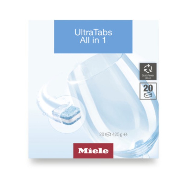 Фото - Таблетка для посудомийної машини Miele UltraTabs All in 1 20 шт. (21995561EU3)