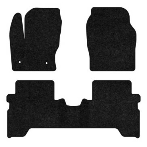 Фото - Килимки ворсові в салон авто EVAtech Standard для Ford C-Max (C344) (2 clips) 2010-2019 2 покоління Minivan EU чорний кант FD12377Z3FC2VEB