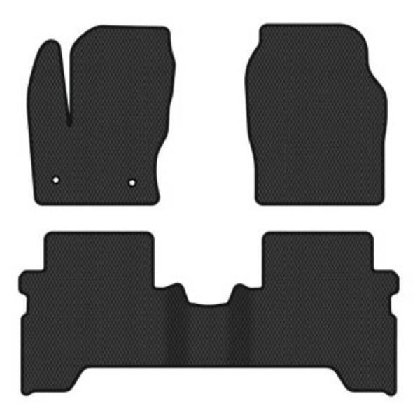Фото - Килимки ворсові в салон авто EVAtech Standard для Ford C-Max (C344) (2 clips) 2010-2019 2 покоління Minivan EU чорний кант FD12377Z3FC2VEB