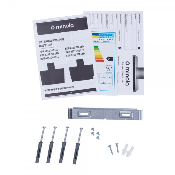 Фото - Вытяжка декоративная Minola HDN 6202 WH/INOX 700 LED