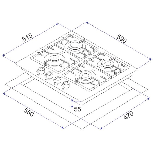 Фото - Варочная панель газовая Minola MGG 61025 WH