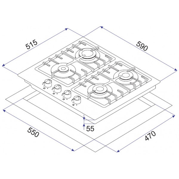 Фото - Варочная панель газовая Minola MGG 61425 WH
