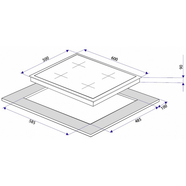 Фото - Варильна поверхня  комбінована Minola MKM 63515 BL