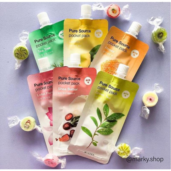 Фото - Маска для обличчя Missha Pure Source Pocket Pack з маслом ши (8806185781862)