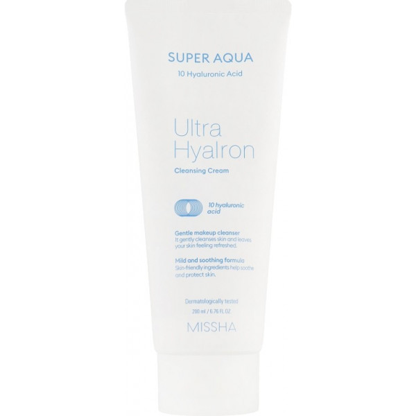 Фото - Лосьйон для зняття макіяжу Missha Super Aqua Ultra Hyalron Cleansing Cream 200 мл (8809643507233) Фото - Лосьйон для зняття макіяжу Missha Super Aqua Ultra Hyalron Cleansing Cream 200 мл (8809643507233)