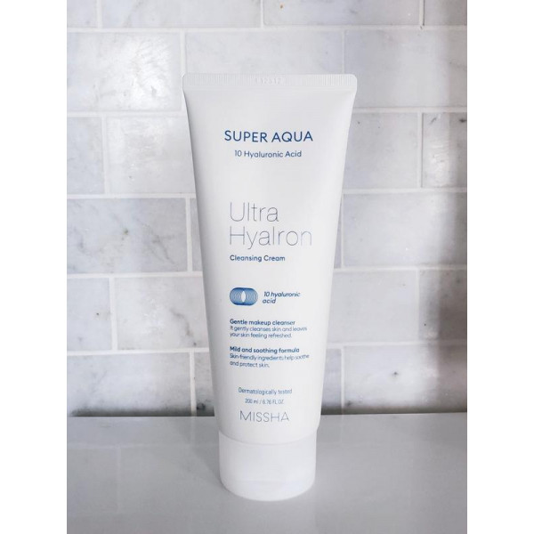 Фото - Лосьйон для зняття макіяжу Missha Super Aqua Ultra Hyalron Cleansing Cream 200 мл (8809643507233)