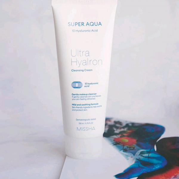 Фото - Лосьйон для зняття макіяжу Missha Super Aqua Ultra Hyalron Cleansing Cream 200 мл (8809643507233)
