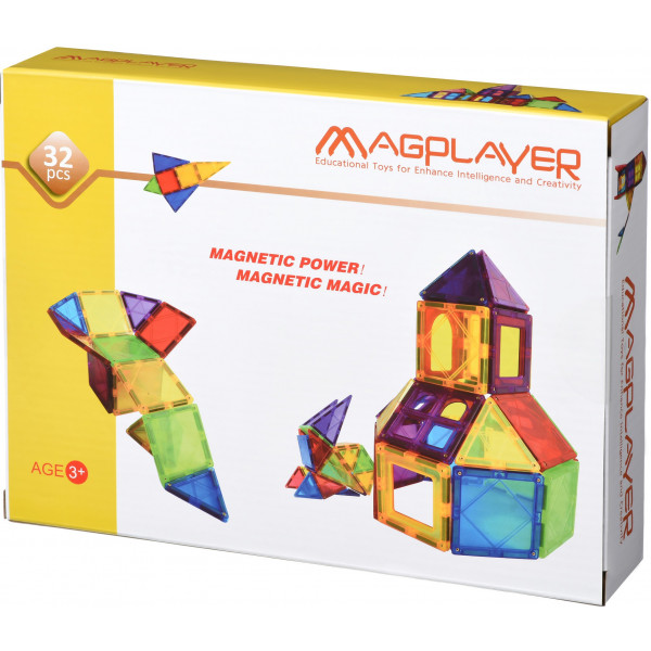 Фото - Магнітний конструктор Magkiss Плитки 32 ел. (MPL-32)