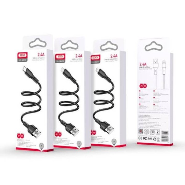 Фото - Кабель XO USB cable microUSB 1m (NB230-AM.black)