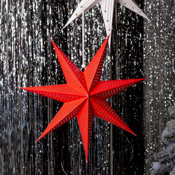 Фото - Декор New Year Novogod'ko Зірка 3D червона, 45 см, LED (974219)