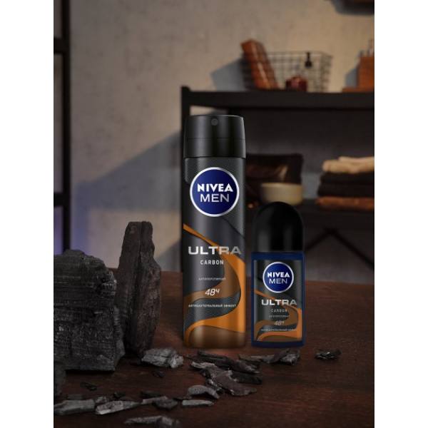 Фото - Дезодорант кульковий NIVEA антіперсп ULTRA CARBON 50мл