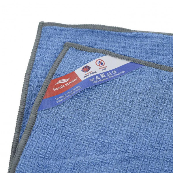 Фото - Серветка побутова Nordic Stream для миття дзеркал скла бокалів та столового скла (15353)