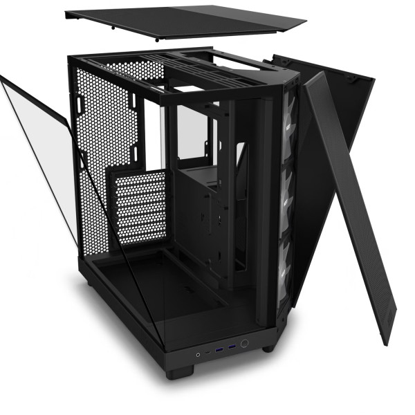 Фото - Корпус NZXT H6 Flow RGB All Black (CC-H61FB-R1)