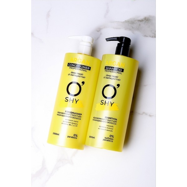 Фото - Бальзам для волосся O'Shy Argan Professional Відновлення структури пошкодженного волосся 1 л (4820195508725)