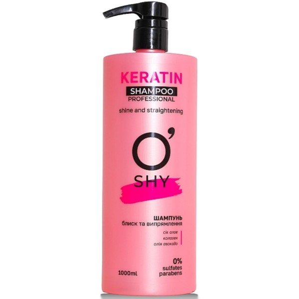 Фото - Шампунь женский O'Shy Keratin Professional Блеск и выпрямление 1 л (4820195508299) Фото - Шампунь женский O'Shy Keratin Professional Блеск и выпрямление 1 л (4820195508299)