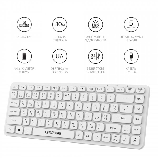 Фото - Клавіатура бездротова OfficePro SK790W