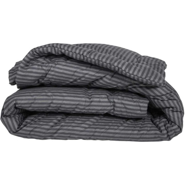 Фото - Ковдра зимова двоспальна MirSon антиалергенна №150 Сolor Fun Line 17-0611 Stripe Black Thinsulate 172х205 + нав. 2 шт. (2200010852936)